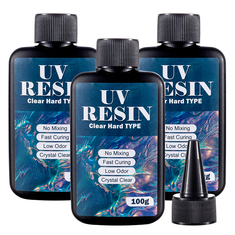 Epoxy Uv Resin Kit - راتنج UV صلب شفاف للغاية 100/200/300