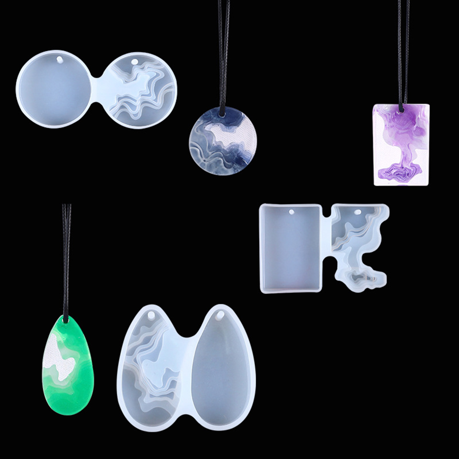 Geode Mold Silicone - مجموعة قوالب كريستال للحرف اليدوية مكونة