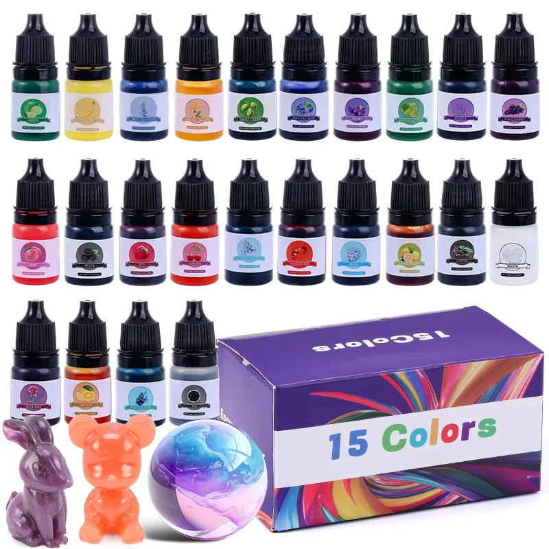 Epoxy Uv Resin Kit - صبغة ألوان راتنجات الايبوكسي 24 ألوان