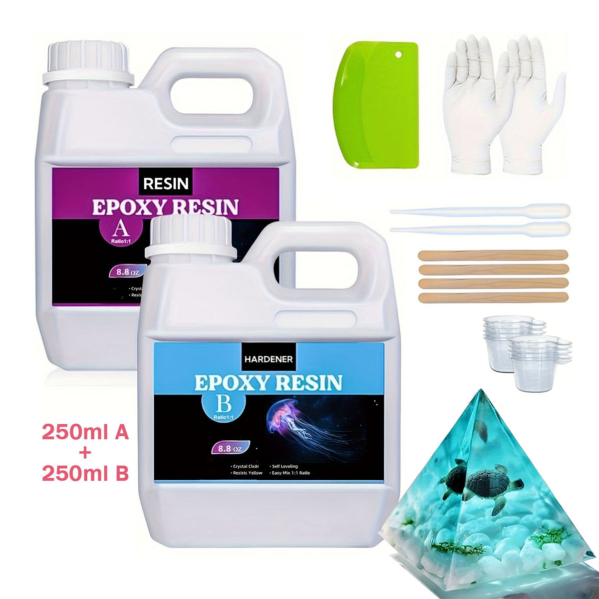 Resin Jewelry Kit - مجموعة راتينج الصب الشفاف الكريستالي 125