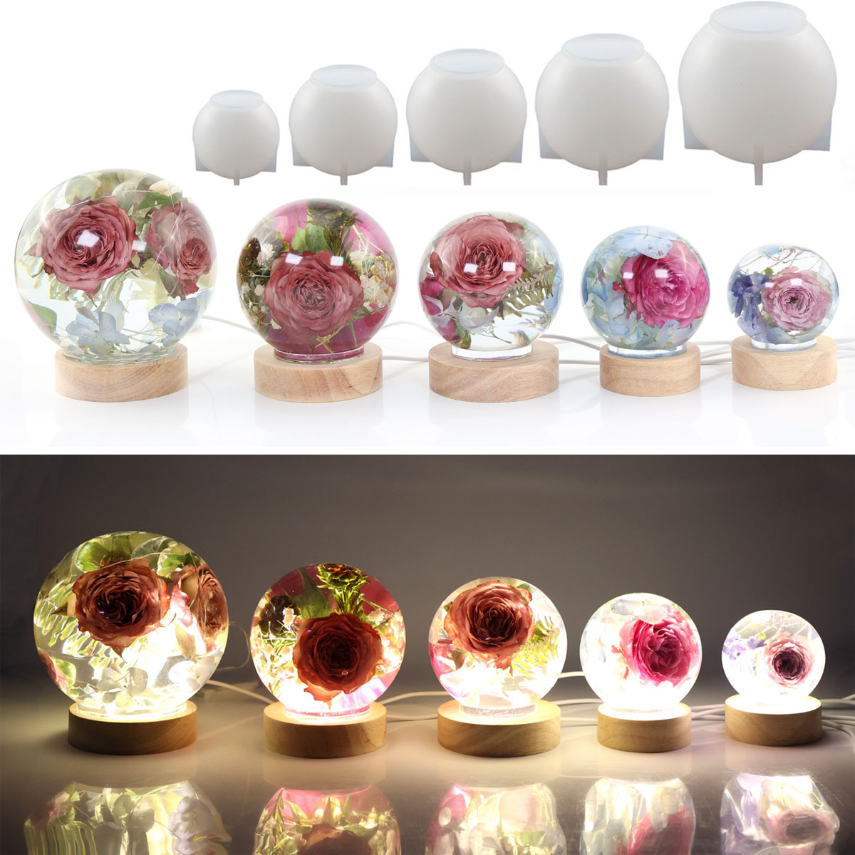 Resin Craft Ideas - 65-120 مللي متر المجال الكرة قالب