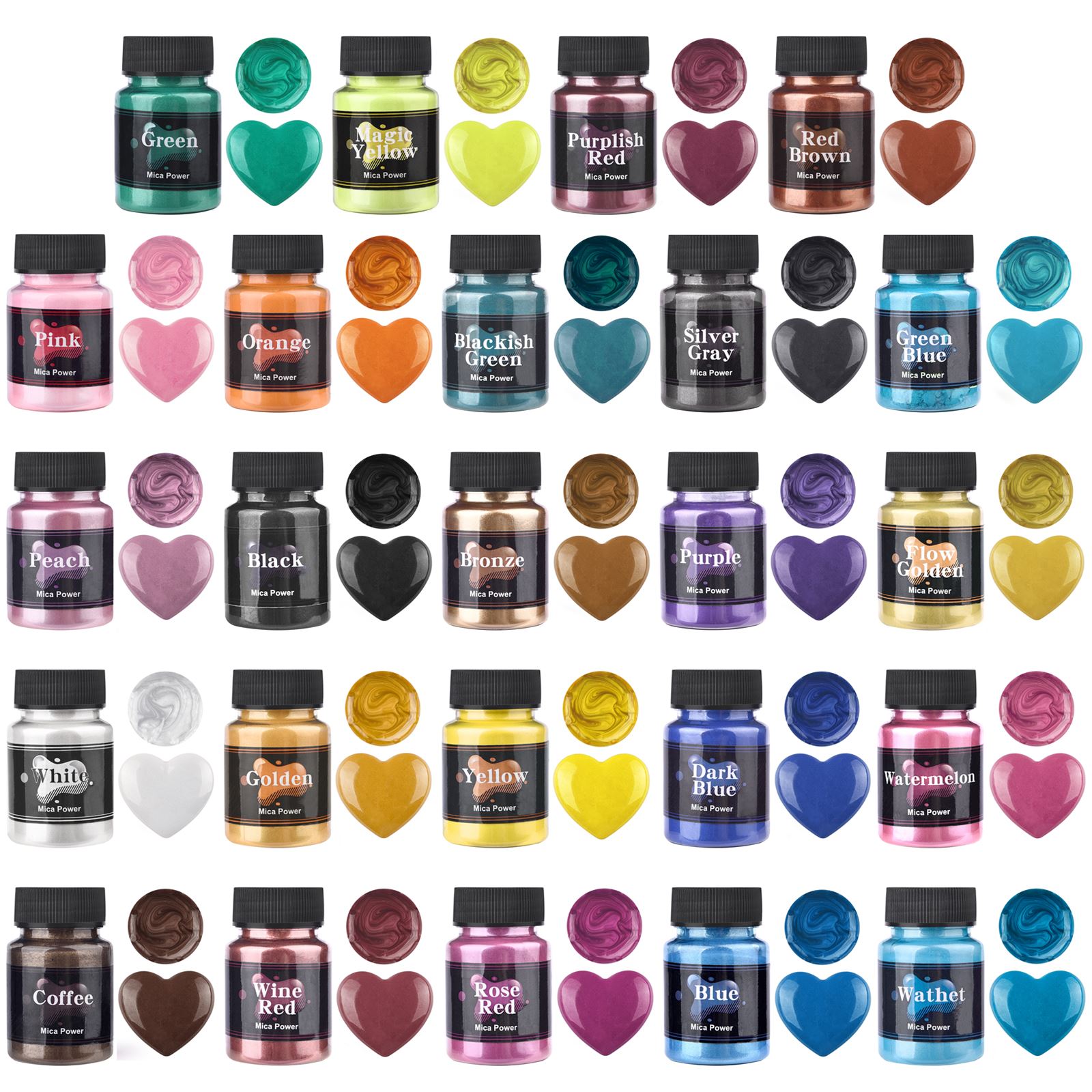 Resin Pigment Set - حشو صباغ مسحوق لؤلؤ راتينج ،