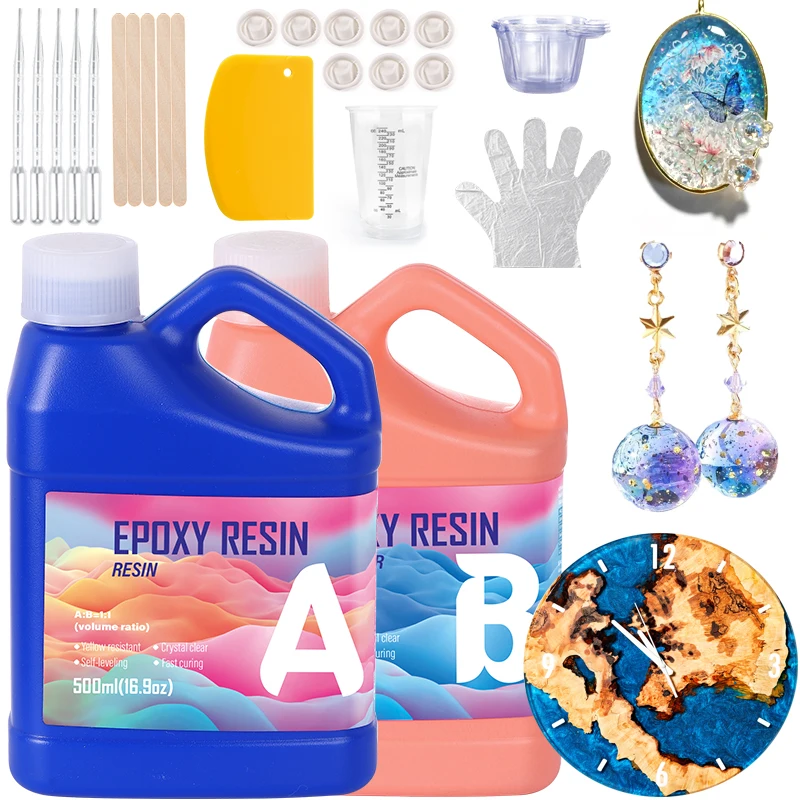 Epoxy Uv Resin Kit - طقم راتنج إيبوكسي سهل الخلط، راتنج