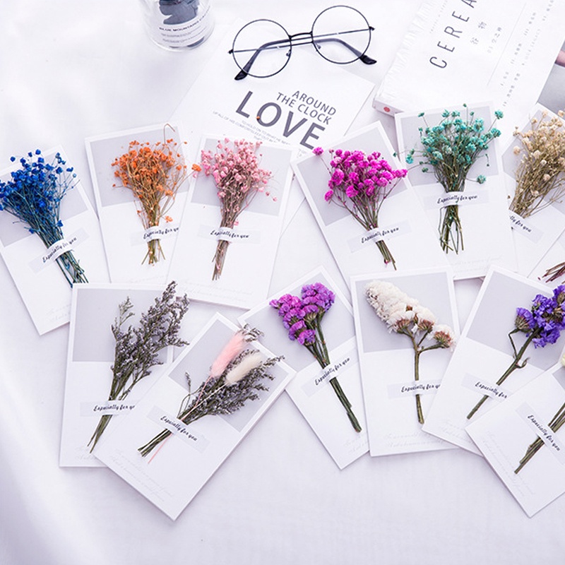 Dried Flower Bulk - 10 قطعة بطاقة هدية دعوات الزفاف