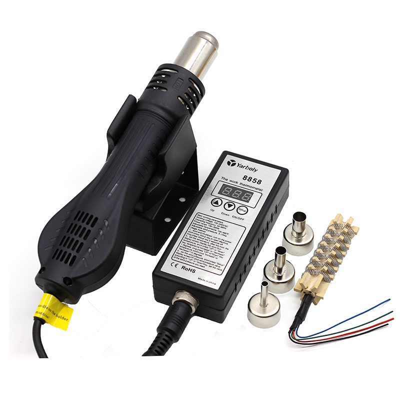 Heat Gun Small - محطة لحام 8858 المحمولة الرقمية مسدس