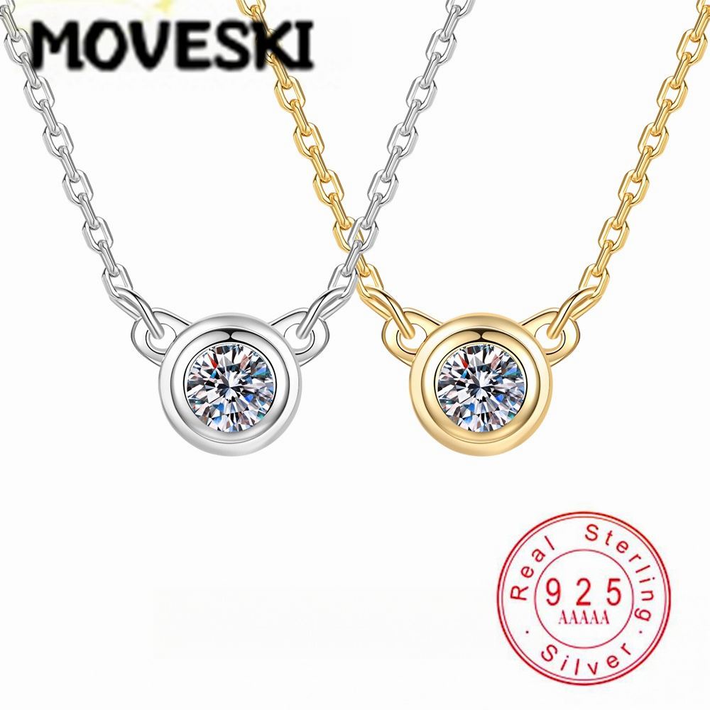 Bezels Set Pendant - قلادة نسائية من الفضة الإسترلينية عيار