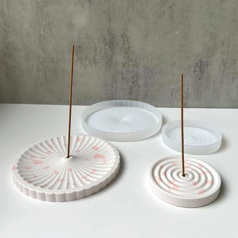 Silicone Mold Tray - قالب سيليكون لصينية البخور، قالب إسمنتي