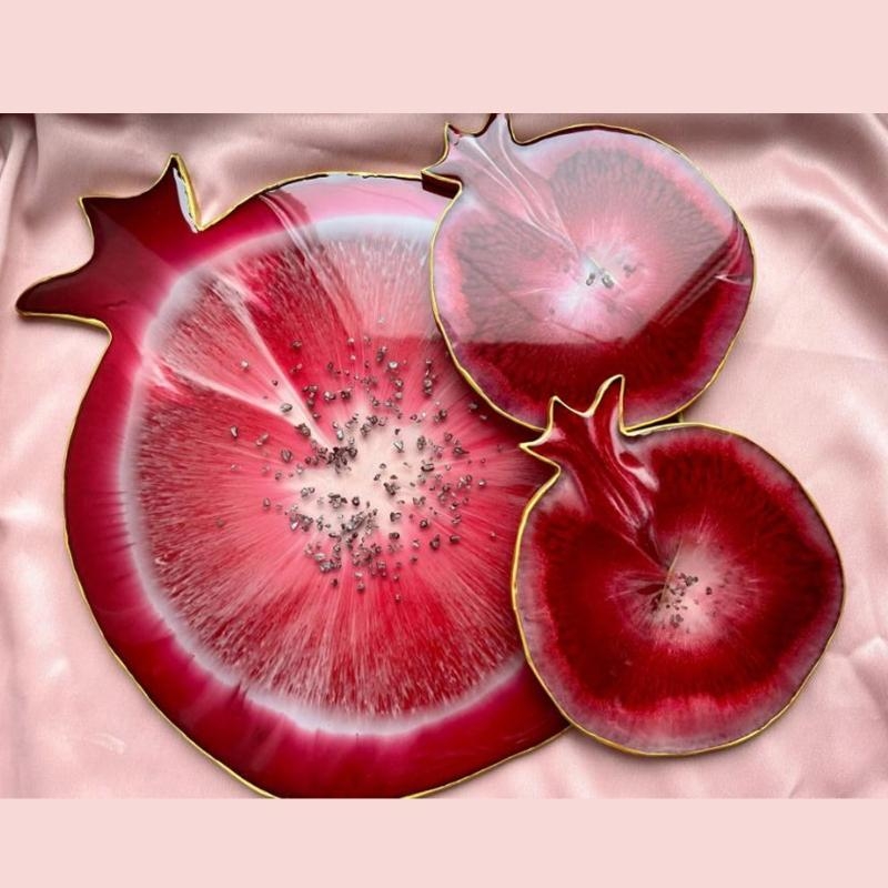 Geode Mold Silicone - x6he pomegranate Geode igate epoxy apoxy