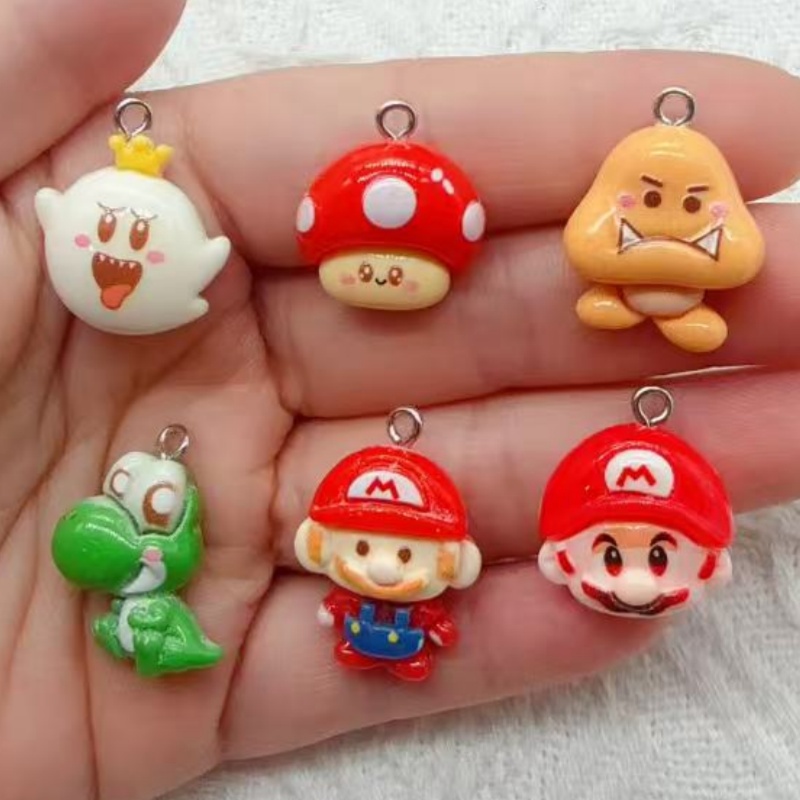 Resin Craft Projects - 10 قطع من قلادات الراتنج الكرتونية،