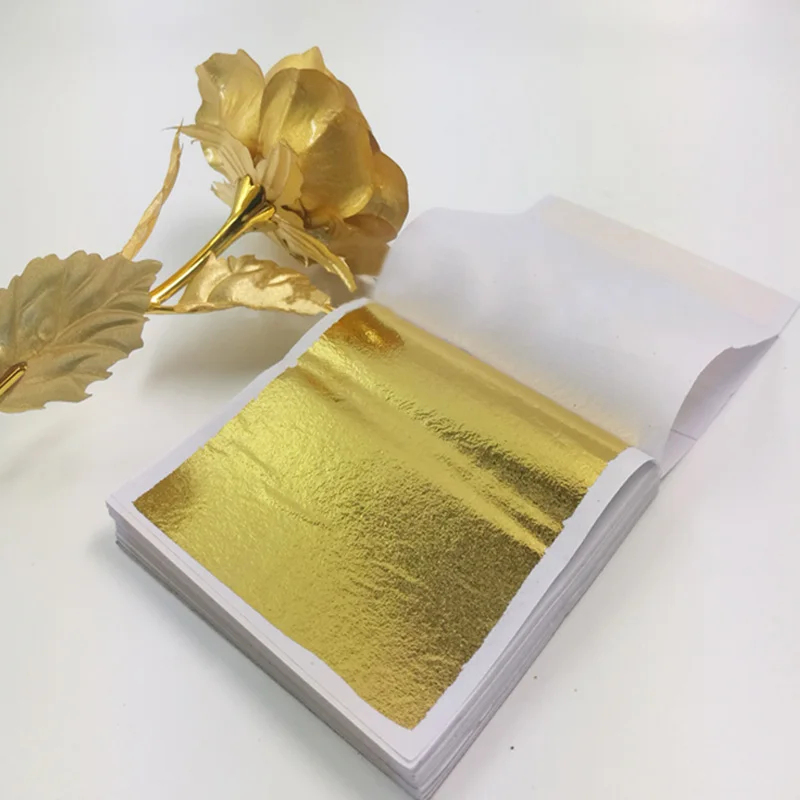 100 قطعة من أوراق الذهب والفضة - مراجعة Gold Foil Flakes وسعره