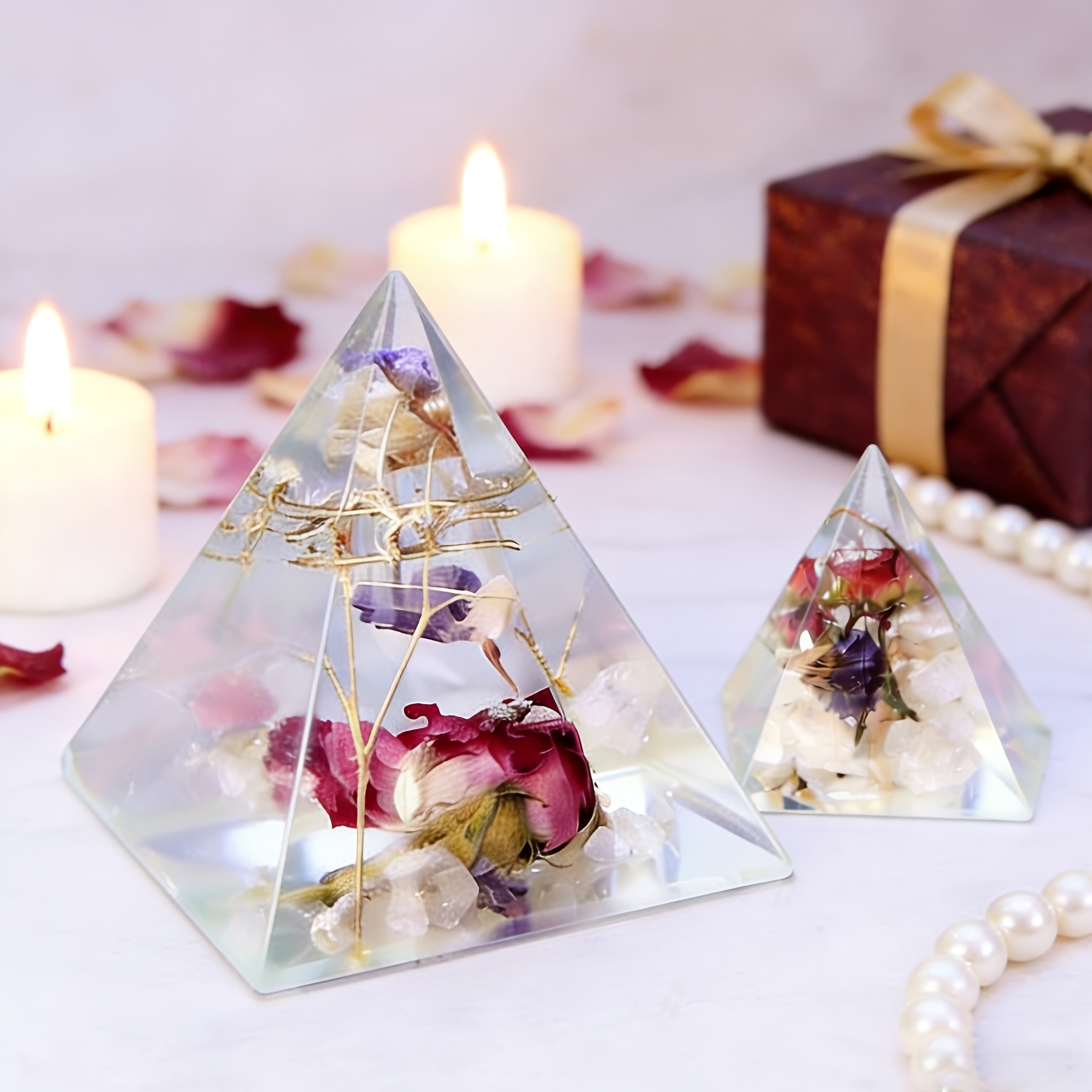 5 قطع - قوالب راتنجية هرمية ال - مراجعة Resin Jewelry Kit وسعره
