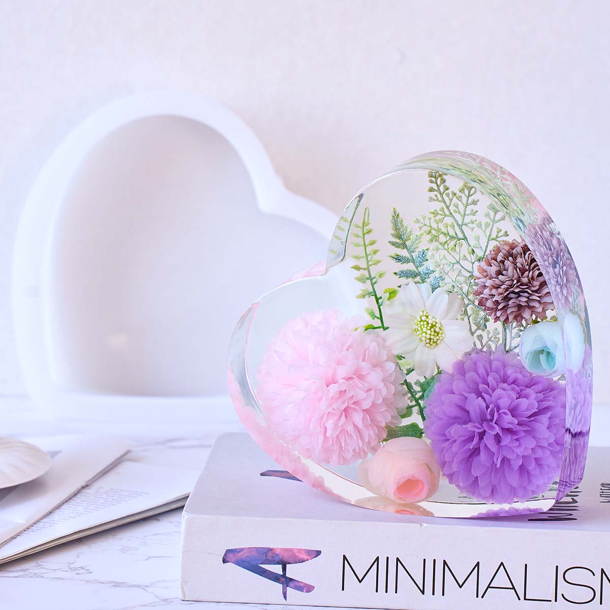 قالب سيليكون كبير على شكل قلب  - مراجعة Resin Craft Ideas وسعره