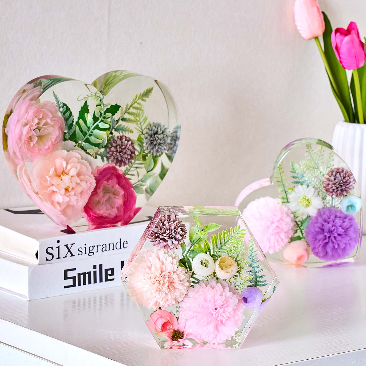 قالب سيليكون كبير على شكل قلب  - مراجعة Resin Craft Ideas وسعره