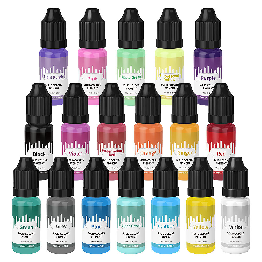 18 ألوان 10 مللي معكرون الصلبة - مراجعة Resin Pigment Set وسعره