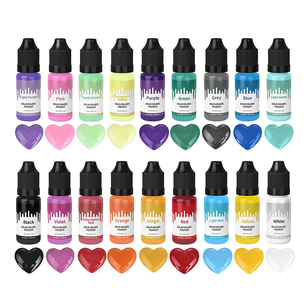 18 ألوان 10 مللي معكرون الصلبة - مراجعة Resin Pigment Set وسعره