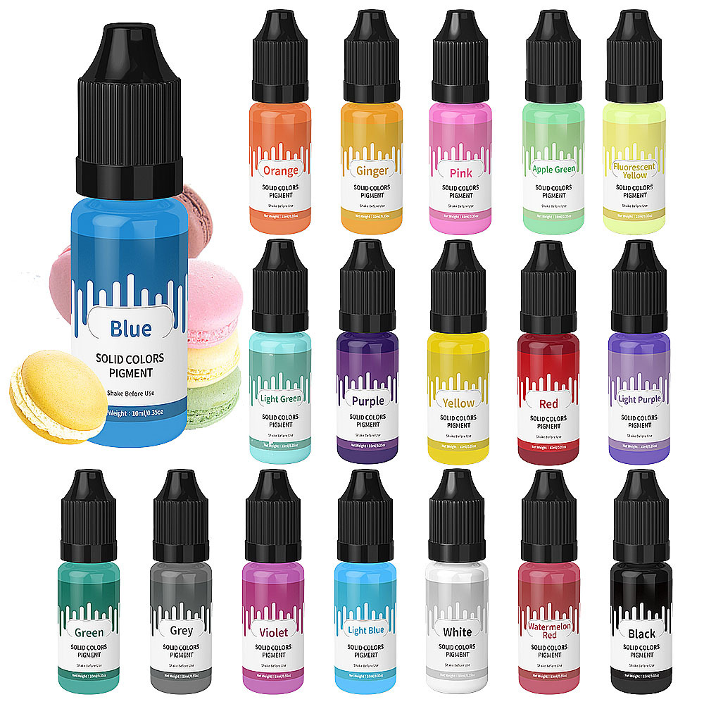18 ألوان 10 مللي معكرون الصلبة - مراجعة Resin Pigment Set وسعره