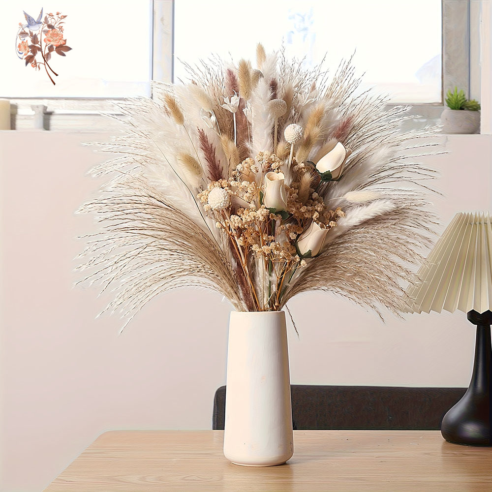 80 قطعة من الزهور الاصطناعية ا - مراجعة Dried Flower Bulk وسعره