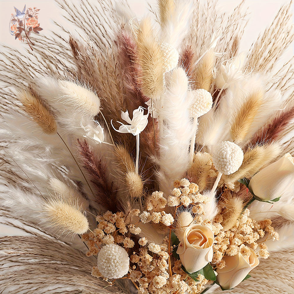80 قطعة من الزهور الاصطناعية ا - مراجعة Dried Flower Bulk وسعره