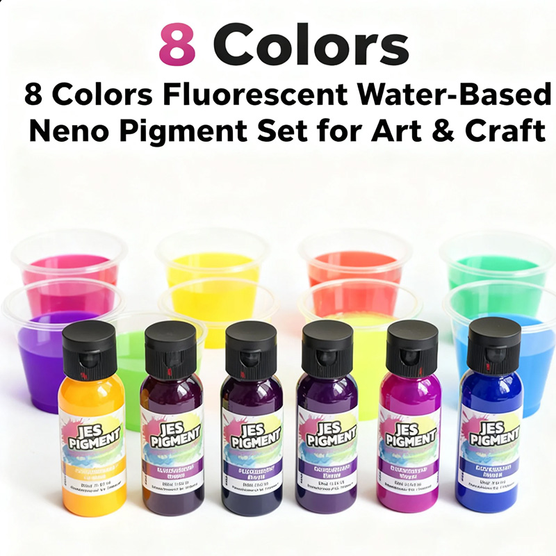 8 ألوان/مجموعة من صبغات الفلور - مراجعة Resin Pigment Set وسعره