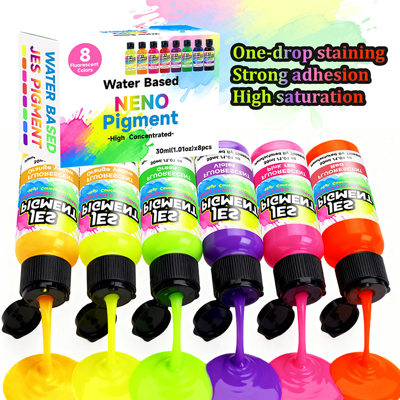 8 ألوان/مجموعة من صبغات الفلور - مراجعة Resin Pigment Set وسعره