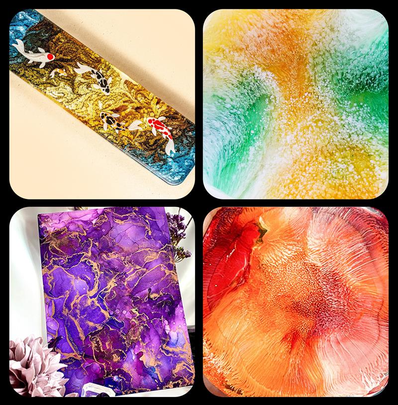 1 مجموعة الفن الحبر الكحول الا - مراجعة Resin Dye Alcohol وسعره