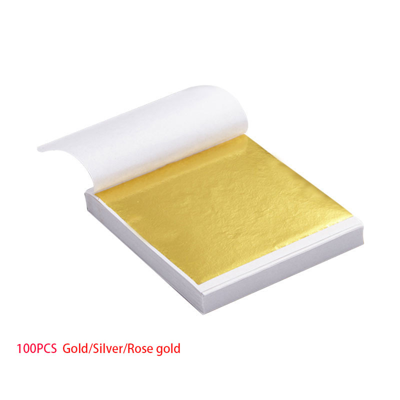 100 قطعة من أوراق الورق بتصميم - مراجعة Gold Foil Flakes وسعره