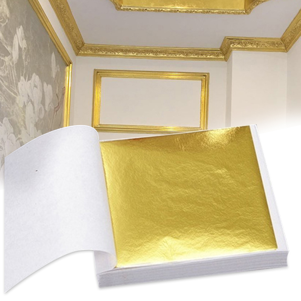 100 قطعة من أوراق الورق بتصميم - مراجعة Gold Foil Flakes وسعره