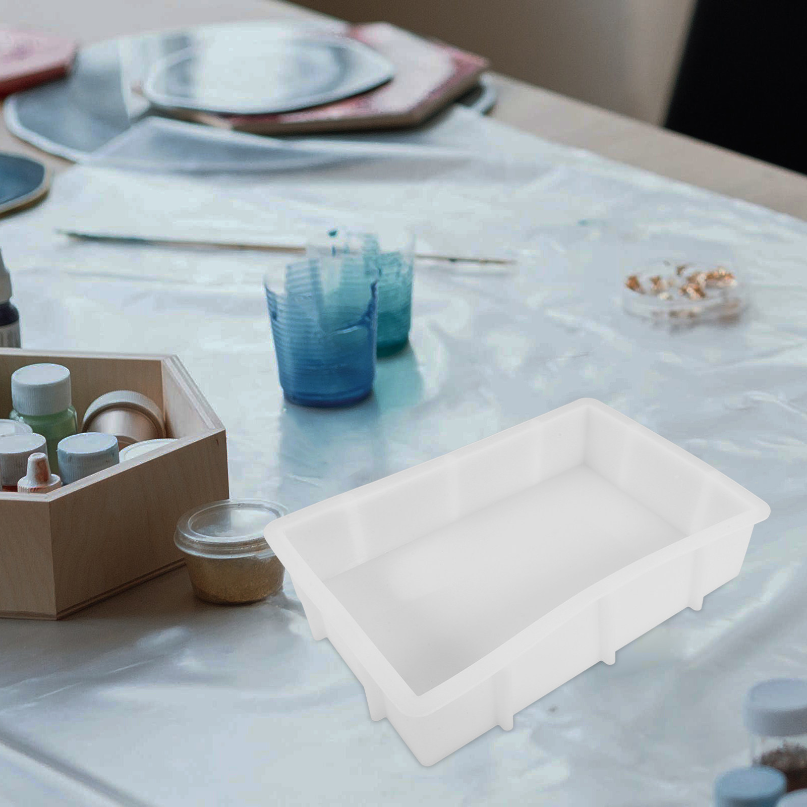 قالب سيليكون مستطيل كبير وعميق - مراجعة Silicone Mold Tray وسعره