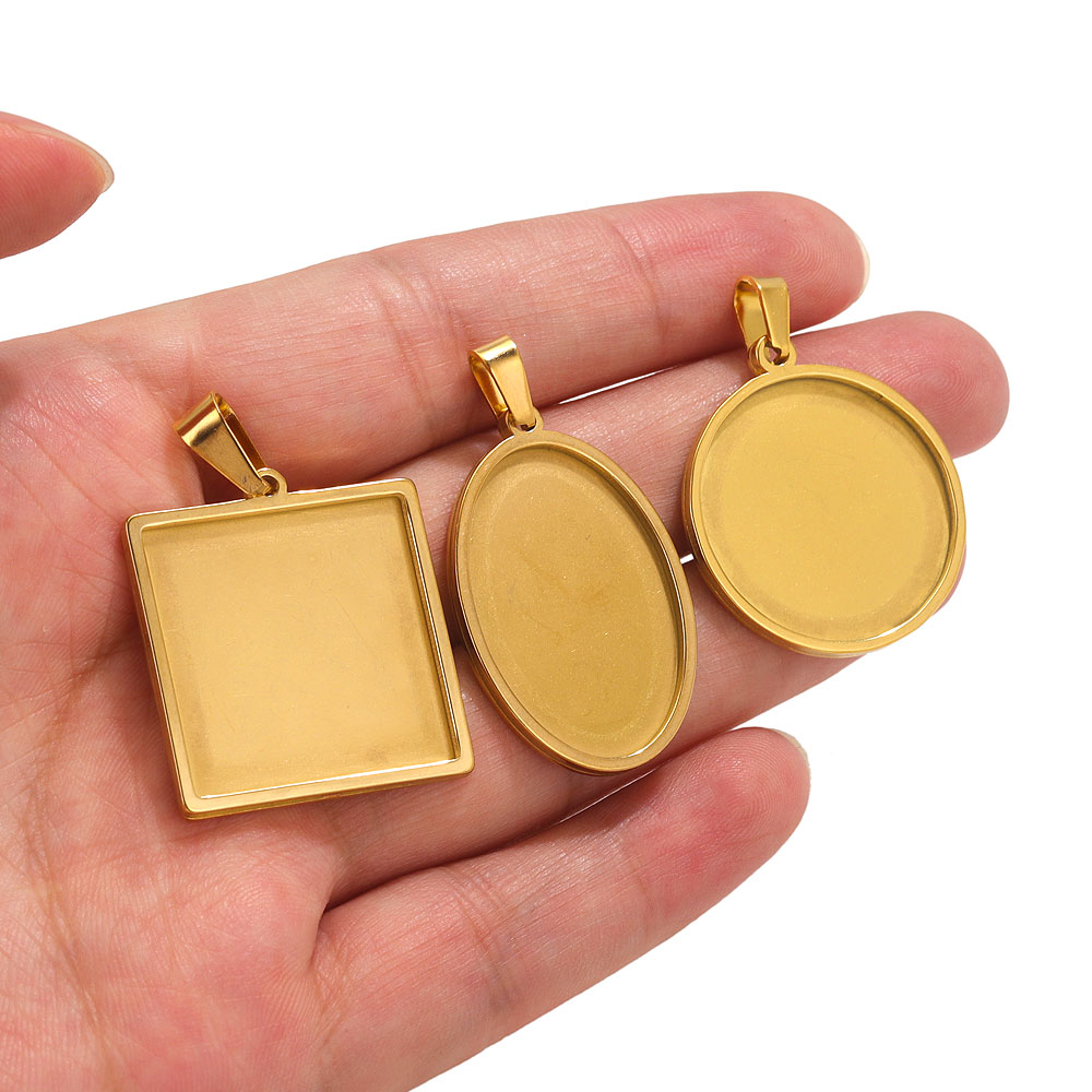 صينية أساس كابوشون بدلاية من ا - مراجعة Bezels Set Pendant وسعره