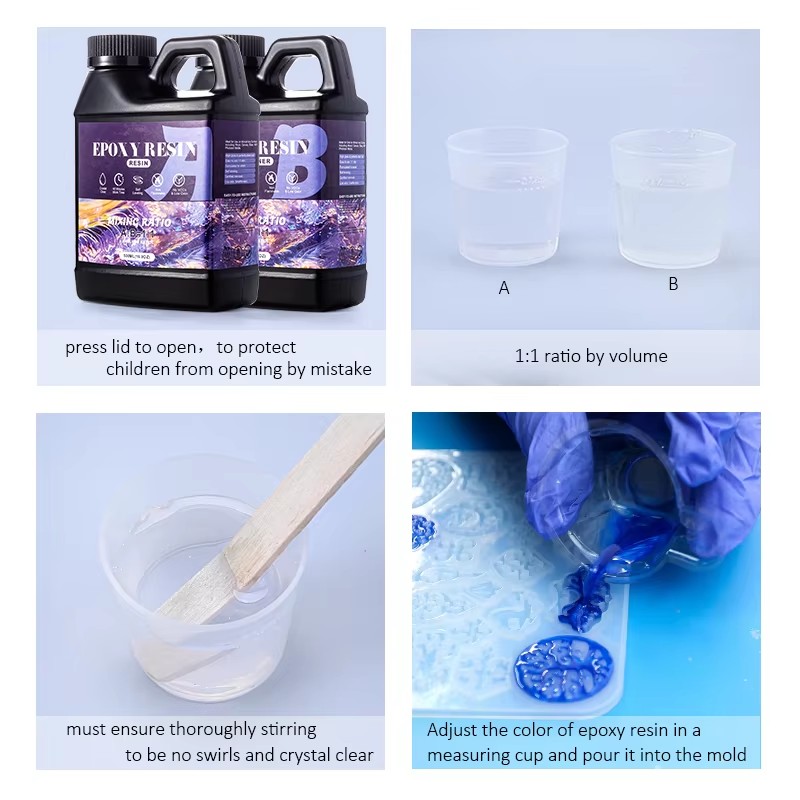 مزيج سهل 1:1 طقم راتنجات الايب - مراجعة Epoxy Uv Resin Kit وسعره