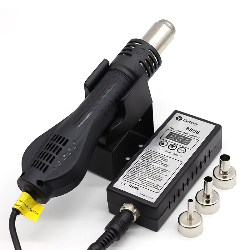 محطة لحام 8858 المحمولة الرقمي - مراجعة Heat Gun Small وسعره