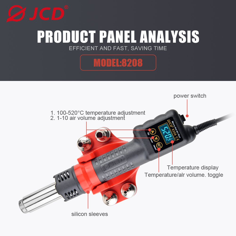 JCD 750 واط مايكرو الحرارة بند - مراجعة Heat Gun Small وسعره