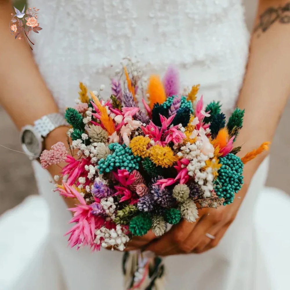 الزهور المجففة الملونة باقة ال - مراجعة Dried Flower Bulk وسعره