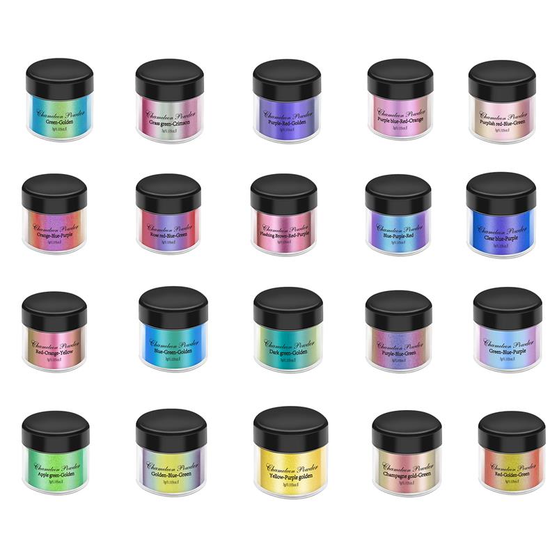مسحوق لؤلؤي مشوه سحري ، حرباء  - مراجعة Resin Pigment Set وسعره