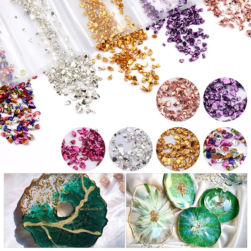 راتنجات الايبوكسي الملونة المع - مراجعة Gold Foil Flakes وسعره