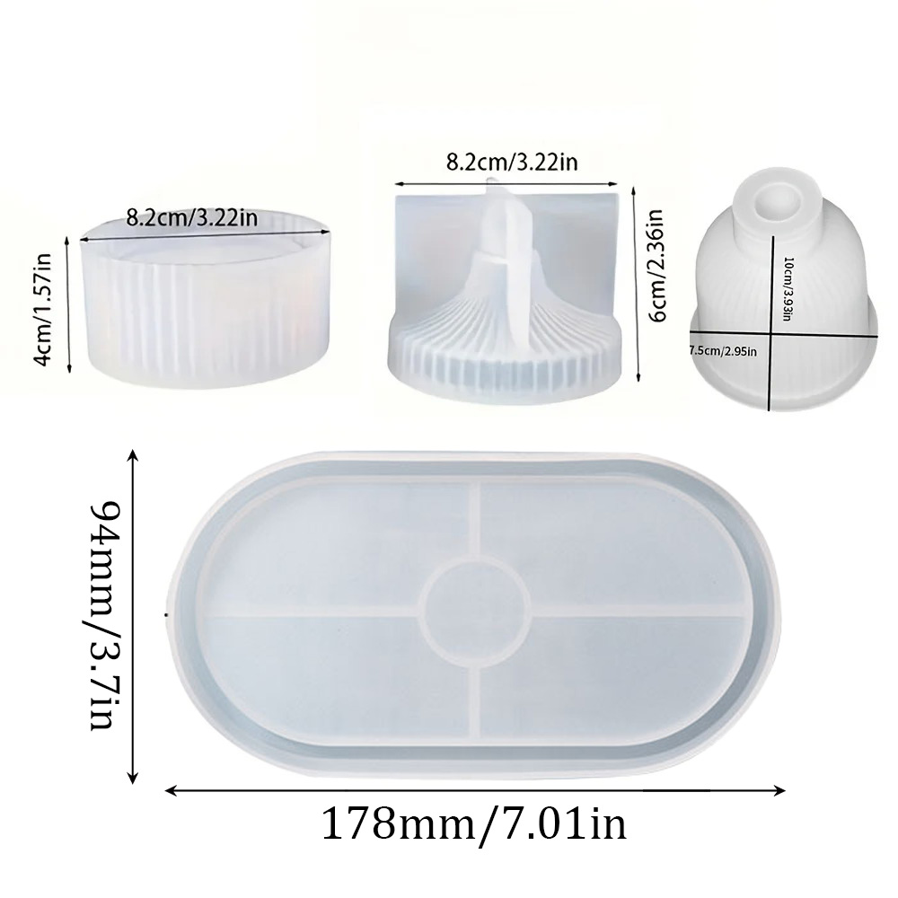 4 قطعة قوالب السيليكون قالب صي - مراجعة Silicone Mold Tray وسعره