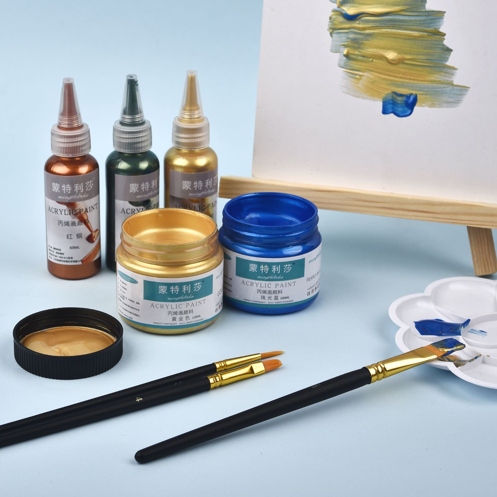 طلاء معدني من الأكريليك اللؤلؤ - مراجعة Resin Pigment Set وسعره