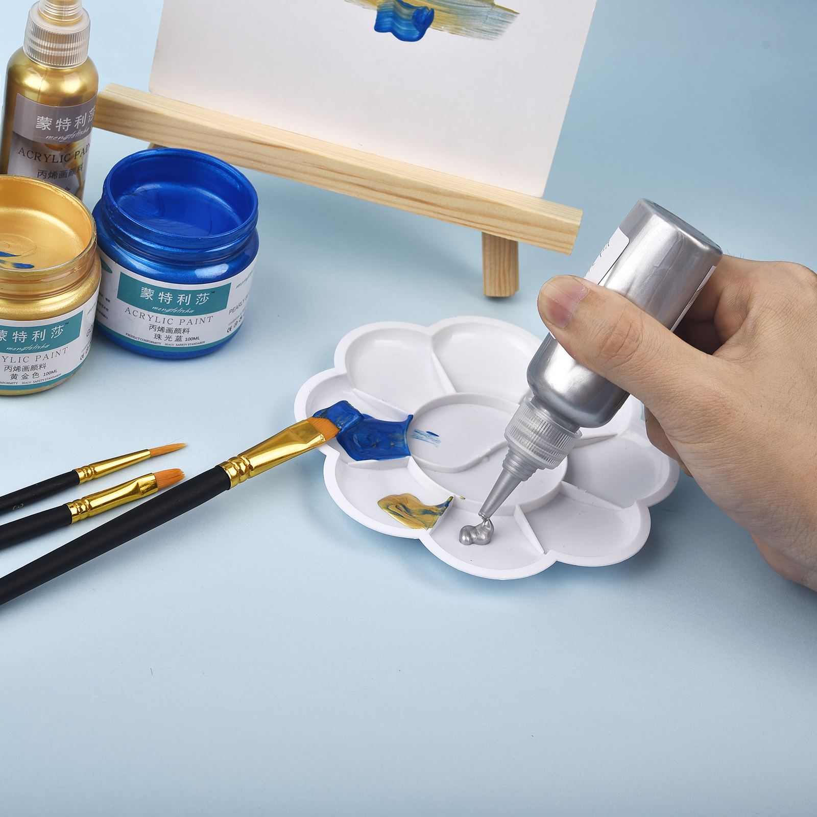 طلاء معدني من الأكريليك اللؤلؤ - مراجعة Resin Pigment Set وسعره