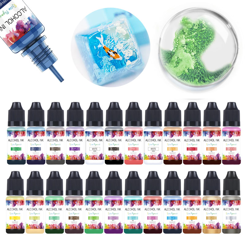 10 مللي الفن الحبر الكحول الرا - مراجعة Resin Dye Alcohol وسعره