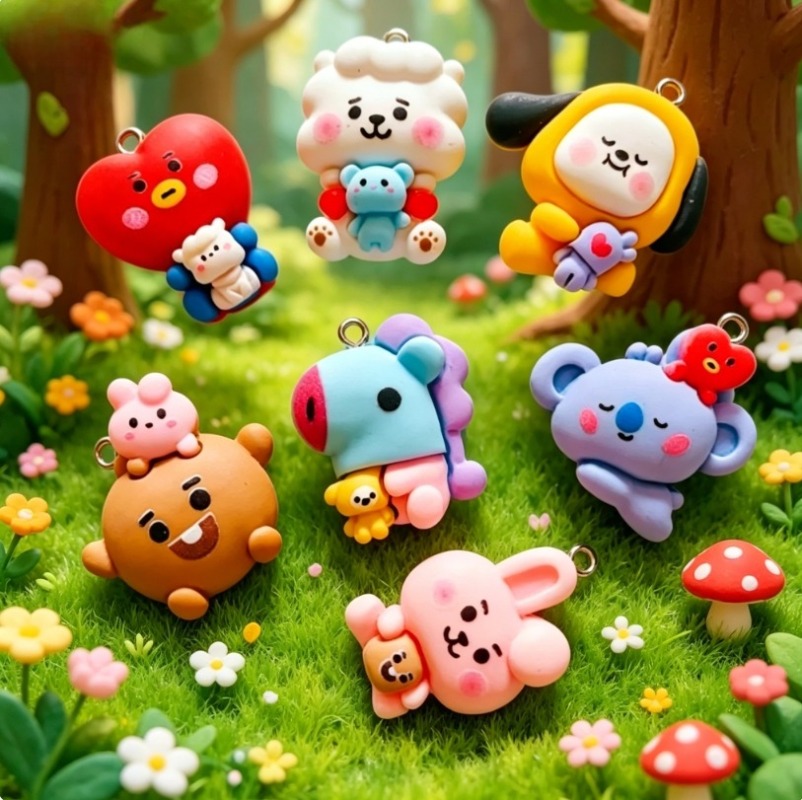 7 قطع من إكسسوارات BT21 الكرتو - مراجعة Resin Craft Material وسعره