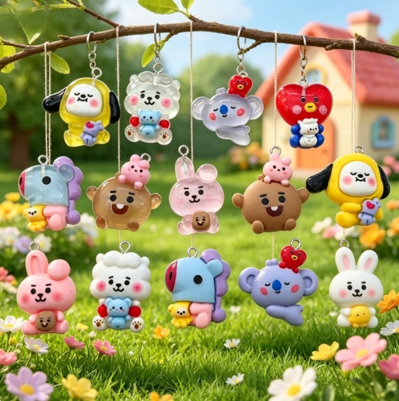 7 قطع من إكسسوارات BT21 الكرتو - مراجعة Resin Craft Material وسعره