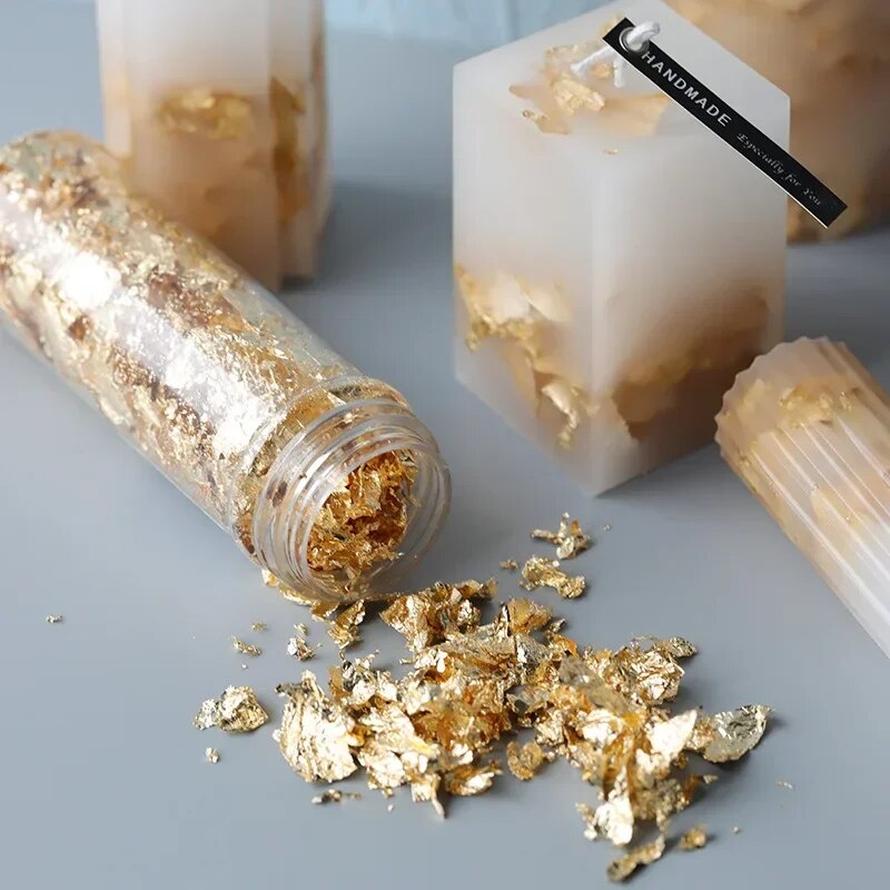 رقائق رقائق معدنية ، رقائق ذهب - مراجعة Gold Foil Flakes وسعره