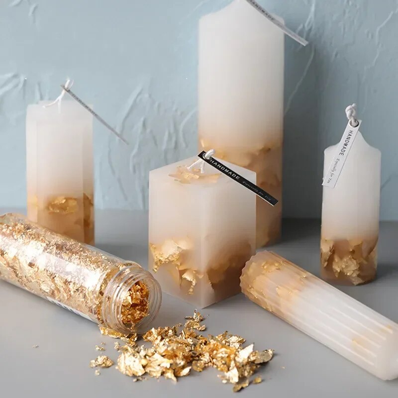 رقائق رقائق معدنية ، رقائق ذهب - مراجعة Gold Foil Flakes وسعره