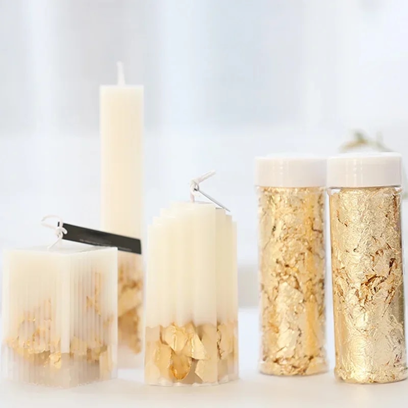رقائق رقائق معدنية ، رقائق ذهب - مراجعة Gold Foil Flakes وسعره