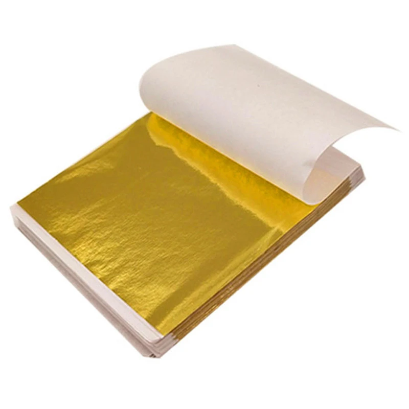 100 قطعة 9 سنتيمتر معبأة بشكل  - مراجعة Gold Foil Flakes وسعره