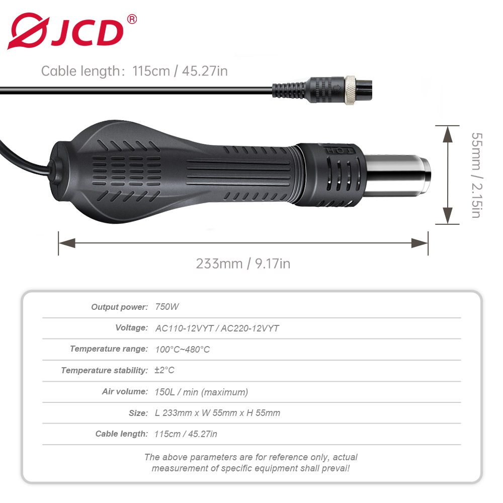 JCD بندقية الهواء الساخن محطة  - مراجعة Heat Gun Small وسعره