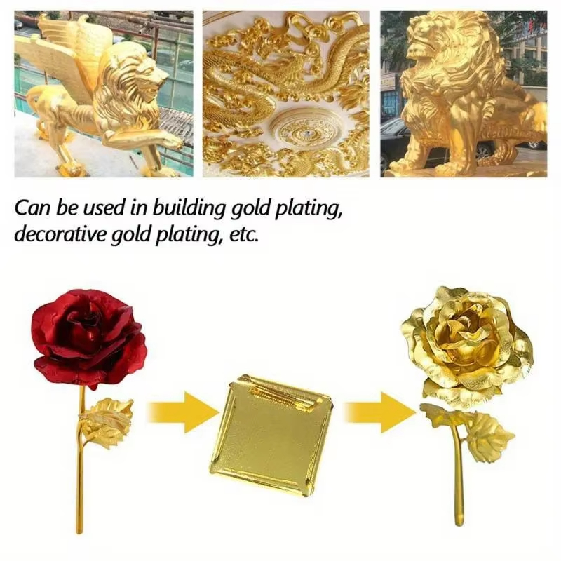 100 قطعة من ورق الذهب والفضة و - مراجعة Gold Foil Flakes وسعره