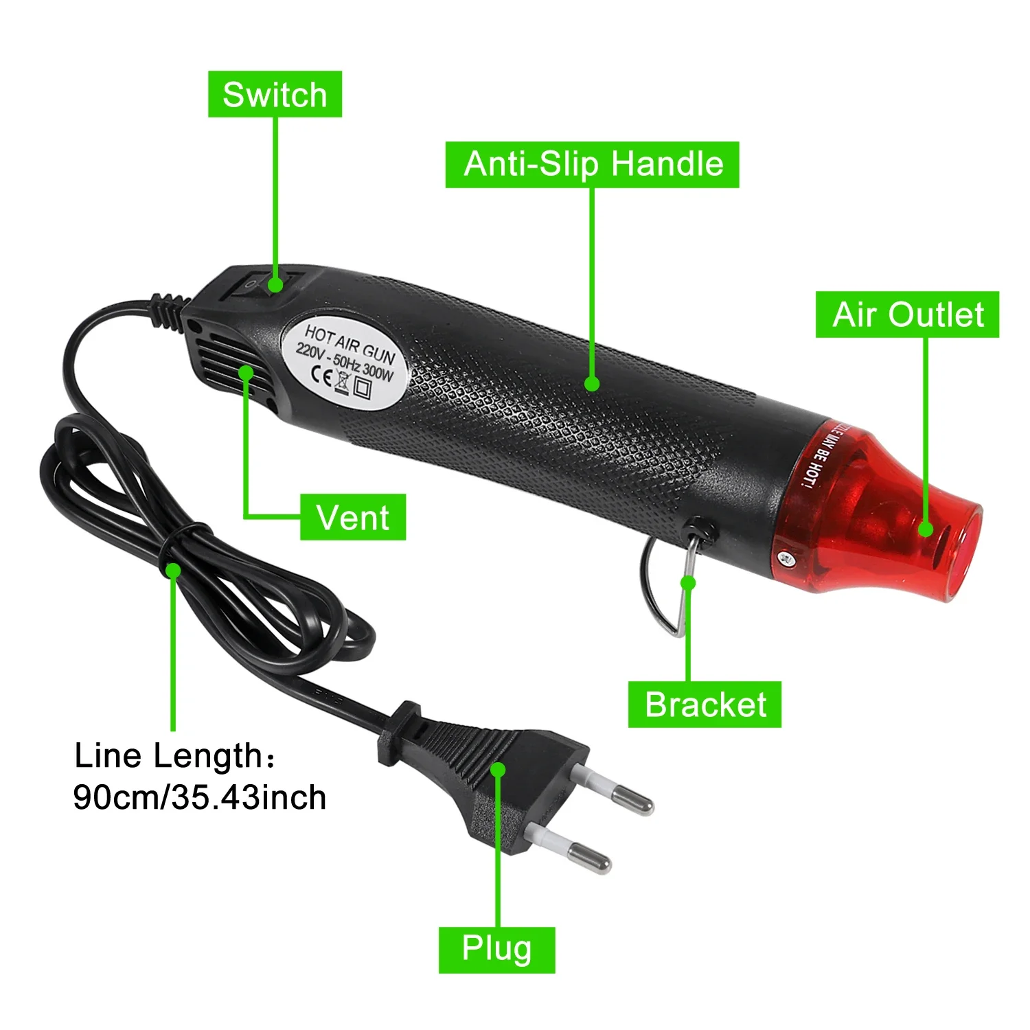 656/1060 قطعة أنبوب الانكماش ا - مراجعة Heat Gun Small وسعره