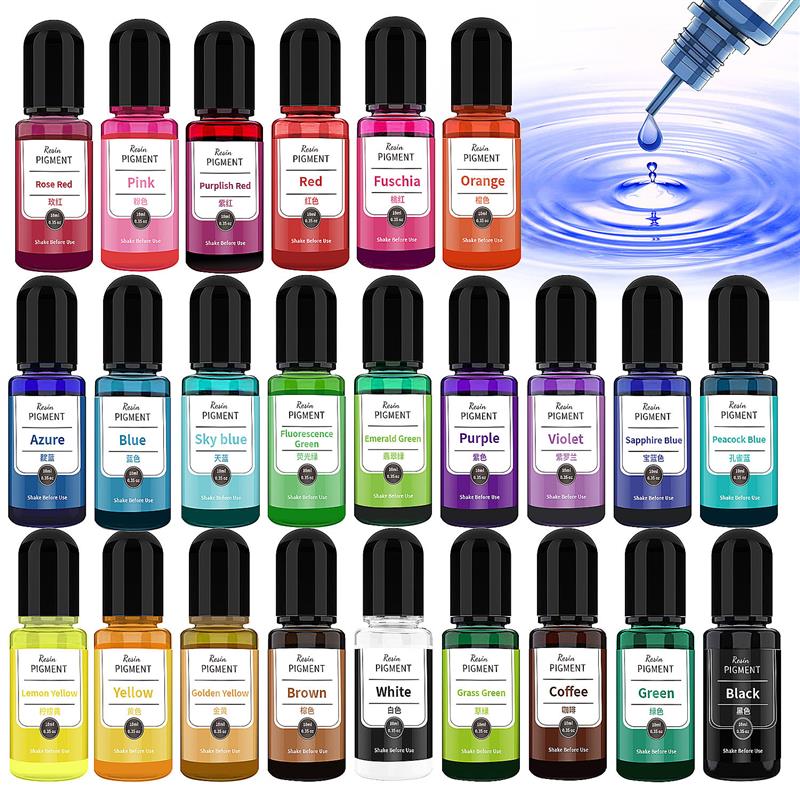 24 لون الفن الحبر الكحول الرات - مراجعة Resin Dye Alcohol وسعره