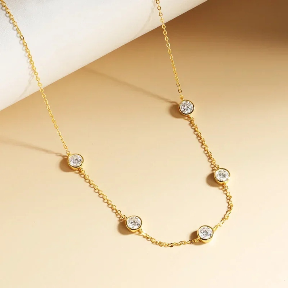 GRA معتمد 5 مللي متر مويسانيتي - مراجعة Bezels Set Pendant وسعره